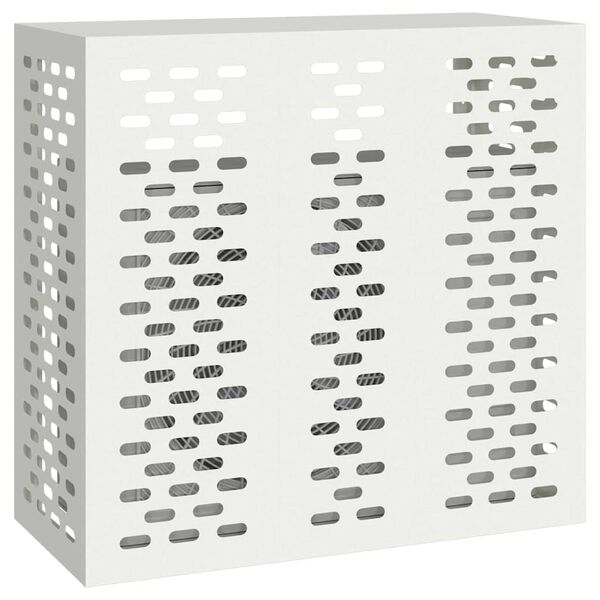 vidaXL Deksel til klimaanlegg Hvit 110 x 50 x 105 cm St&aring;l