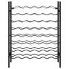 vidaXL Vinstativ for 48 flasker metall svart