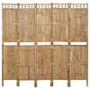 vidaXL Romdeler 5 paneler bambus 200x180 cm