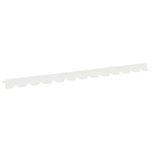 vidaXL Gjerdekant 10 stk. 102 x 4 x 4 cm St&aring;l Hvit