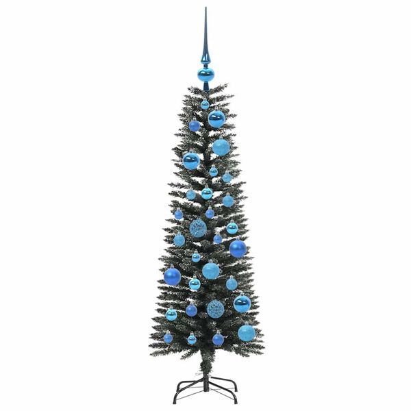 vidaXL Kunstig juletre med 150 LED gr&oslash;nn 120 cm PVC og plast og st&aring;l