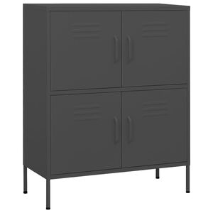 vidaXL Oppbevaringsskap antrasitt 80x35x101,5 cm st&aring;l