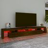 vidaXL TV-benk med LED-lys brun eik 260x36,5x40 cm