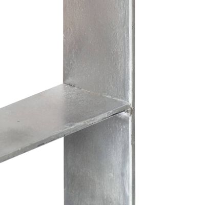 vidaXL Gjerdespyd 6 stk sølv 10x6x60 cm galvanisert stål