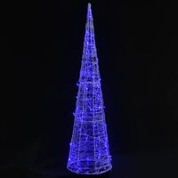 vidaXL Dekorativ LED-lyskjegle akryl blå 120 cm