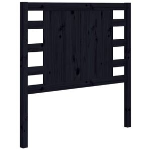 vidaXL Sengegavl svart 81x4x100 cm heltre furu