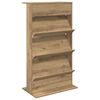 vidaXL Magasinreol Artisan Eik 70 x 41 x 126 cm Konstruert tre