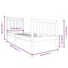 vidaXL Sengeramme 75x190 cm Small Single heltre