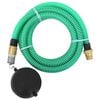 vidaXL Sugeslange med messingkoblinger gr&oslash;nn 1,1" 15 m PVC