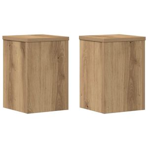 vidaXL Plantestativer 2 stk artisan eik 20x20x30 cm konstruert tre