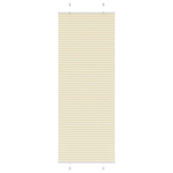 vidaXL pliss&eacute;gardin krem 80x200 cm Stoff Bredde 79,4 cm Polyester