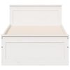 vidaXL Sengeramme uten madrass med hodegavl hvit 90x200 cm heltre furu