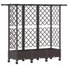 vidaXL Hevet Bed med Trellis og Tak Brun 164 x 40 x 127 cm PP