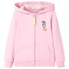 vidaXL Hettegenser for barn med glidel&aring;s rosa 104