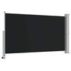 vidaXL Uttrekkbar sidemarkise 140 x 300 cm svart