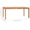 vidaXL 9-delers hagespisesett 180x90 cm heltre teak