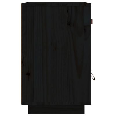vidaXL Nattbord 2 stk svart 40x34x55 cm heltre furu