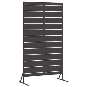 vidaXL Personvernsvegg 100 x 50 x 180 cm St&aring;l Svart
