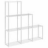 vidaXL Tubular Shelf med lagring Hvit 129 x 27 x 132 cm Aluminium