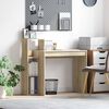 vidaXL Skrivebord med hylle Sonoma eik 100 x 40 x 90 cm Konstruert tre