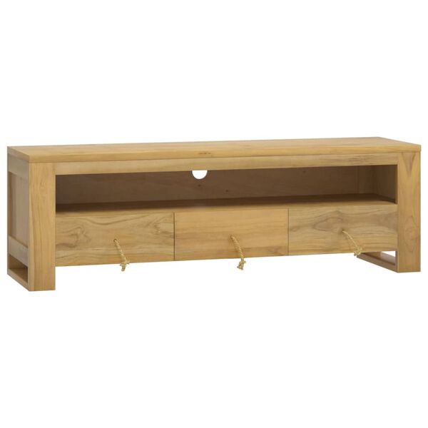 vidaXL TV-benk 110x30x35 cm heltre teak