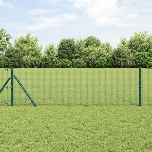 vidaXL Gjerdep&aring;le gr&oslash;nn 10 x 0,8 m (19 x 19 mm mesh) St&aring;l og PVC