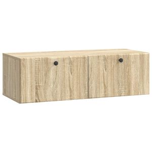 vidaXL Vegghengt TV skap 98 x 41 x 30 cm Sonoma eik Konstruert tre