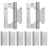 vidaXL Hingse 8 stk. 105 x 75 x 13 mm S&oslash;lv St&aring;l
