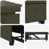 vidaXL Sofa seng Army grønn 194 x 67 x 82 cm Huahua-stoff