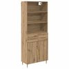 vidaXL H&oslash;yskap Artisan Eik 69,5 x 34 x 180 cm Konstruert tre