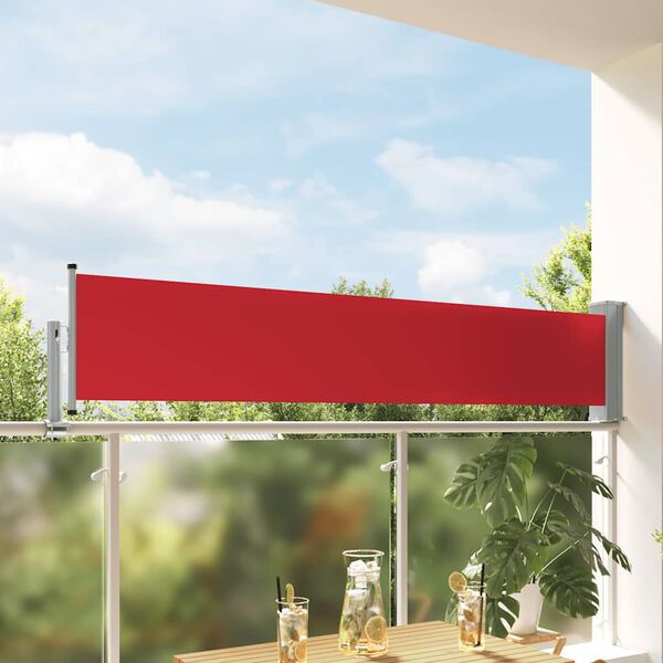vidaXL Uttrekkbar sidemarkise 60x300 cm r&oslash;d