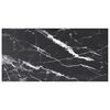 vidaXL Bordplate svart 100x50 cm 6 mm herdet glass med marmor design