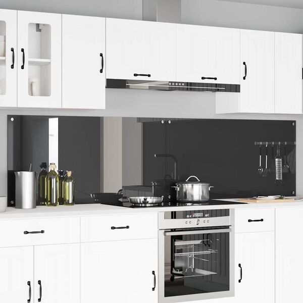 vidaXL Kjøkkenbakplate 2 pcs Mørkegrå 120 x 60 cm herdet glass