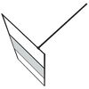 vidaXL Dusjvegg svart 90x195 cm halvfrostet ESG-glass
