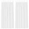 vidaXL Voile Gardin 2 stk. Hvit 225 x 140 cm Polyester