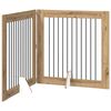 vidaXL Foldbar hundegitter med stativer 2 stk. Artisan eik 200,5 cm