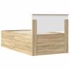 vidaXL Seng med skuff Sonoma Eik og Svart 100 x 200 cm Konstruert tre