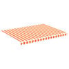 vidaXL Erstatningsduk for markise gul og oransje 4x3 m polyester