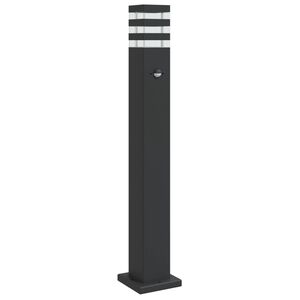 vidaXL Utend&oslash;rs gulvlampe med sensor svart 80 cm aluminium