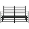 vidaXL Sengeramme i metall med hode- og fotgavl svart 140x200 cm
