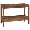 vidaXL Badebord med lagring Naturlig 60 x 30 x 45 cm Massivt Teaktre