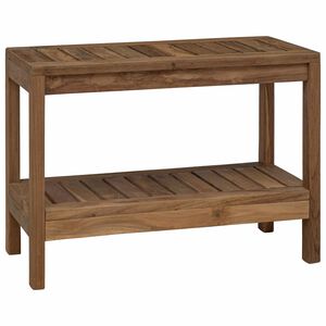 vidaXL Badebord med lagring Naturlig 60 x 30 x 45 cm Massivt Teaktre