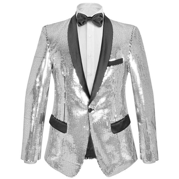 vidaXL Herre Blazer s&oslash;lv 48 Polyester
