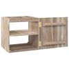 vidaXL Veggmontert baderomsskap 41x38x40 cm heltre teak