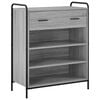 vidaXL Sko Skap 76 x 36,5 x 93 cm Konstruert tre Gr&aring; Sonoma
