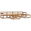 vidaXL Utend&oslash;rs sofa-sett 6 pcs Naturlig Solid akasietre