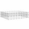 vidaXL Dyrebur 60 paneler med d&oslash;r svart 35x35 cm st&aring;l