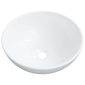 vidaXL Servant hvit 28x28x10 cm keramikk