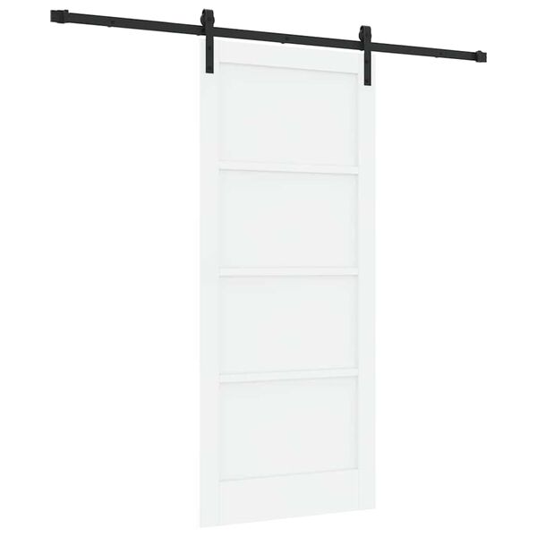 vidaXL Skyved&oslash;r Hvit 86 x 198,5 cm Massiv furu