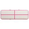 vidaXL Oppbl&aring;sbar gymnastikkmatte med pumpe 300x100x15 cm PVC rosa